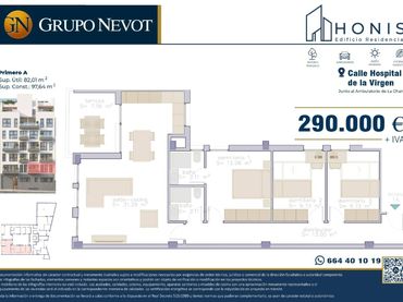 New build Flat with balcony for sale in Calle Hospital de la Virgen 9