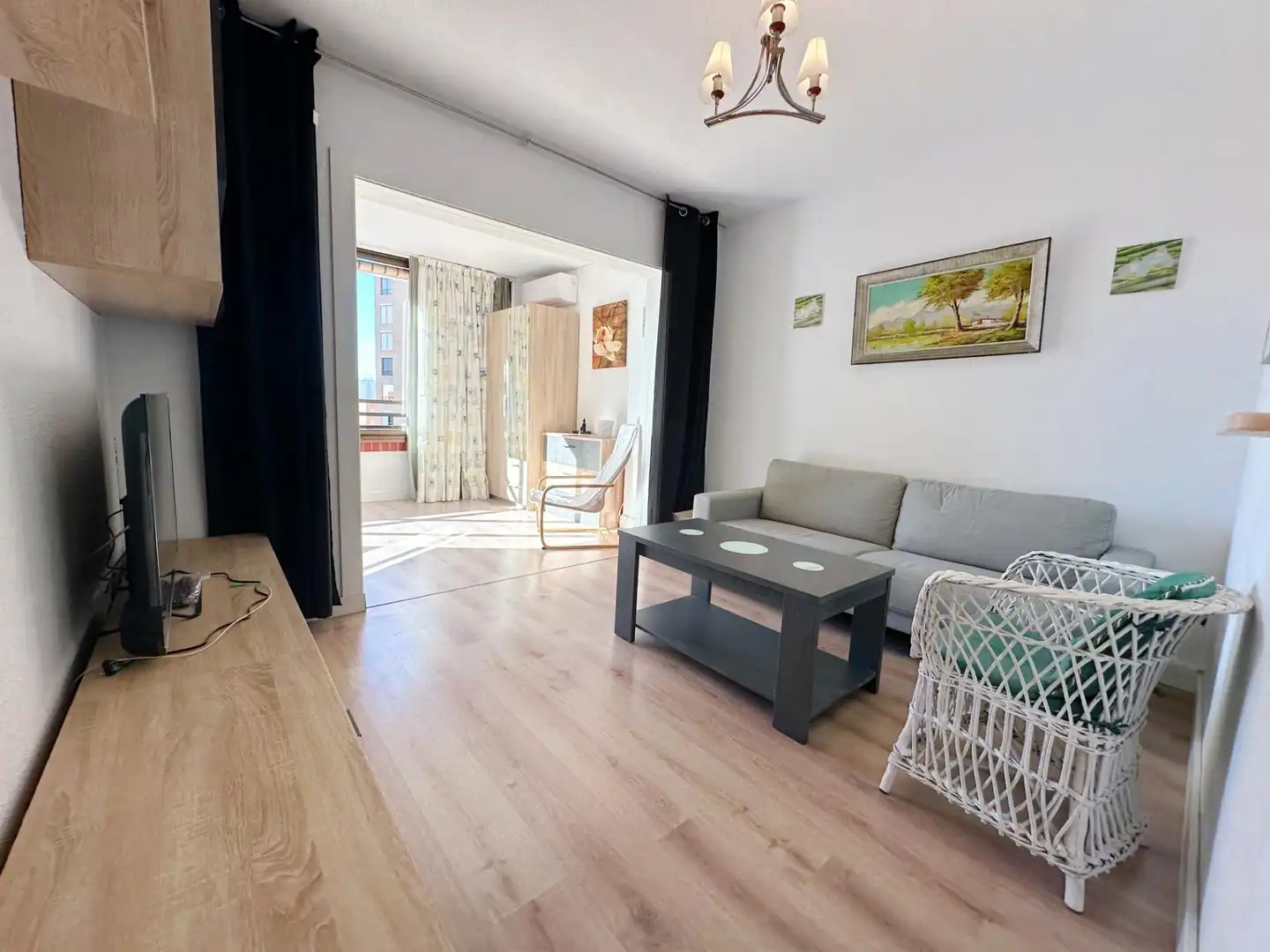 Living room of Apartments for rent in Benidorm  with Air Conditioner, Private garden and Terrace