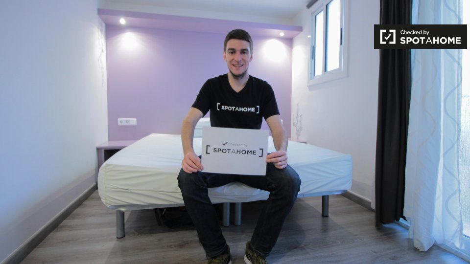 Bedroom of Flat to rent in  Barcelona Capital  with Air Conditioner, Heating and Furnished