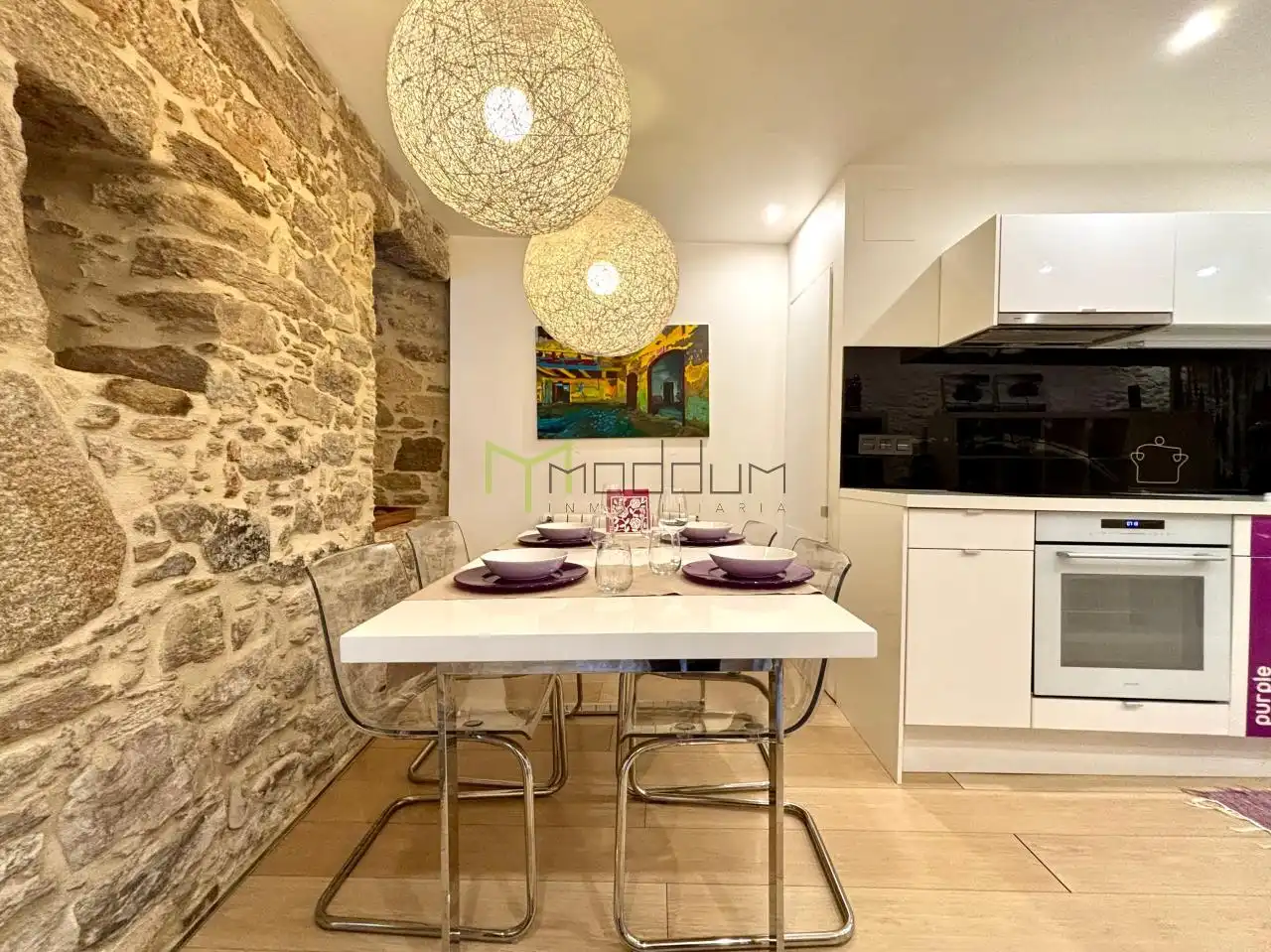 Comedor de Casa o chalet en venta en Santiago de Compostela  con Calefacción, Jardín privado y Amueblado