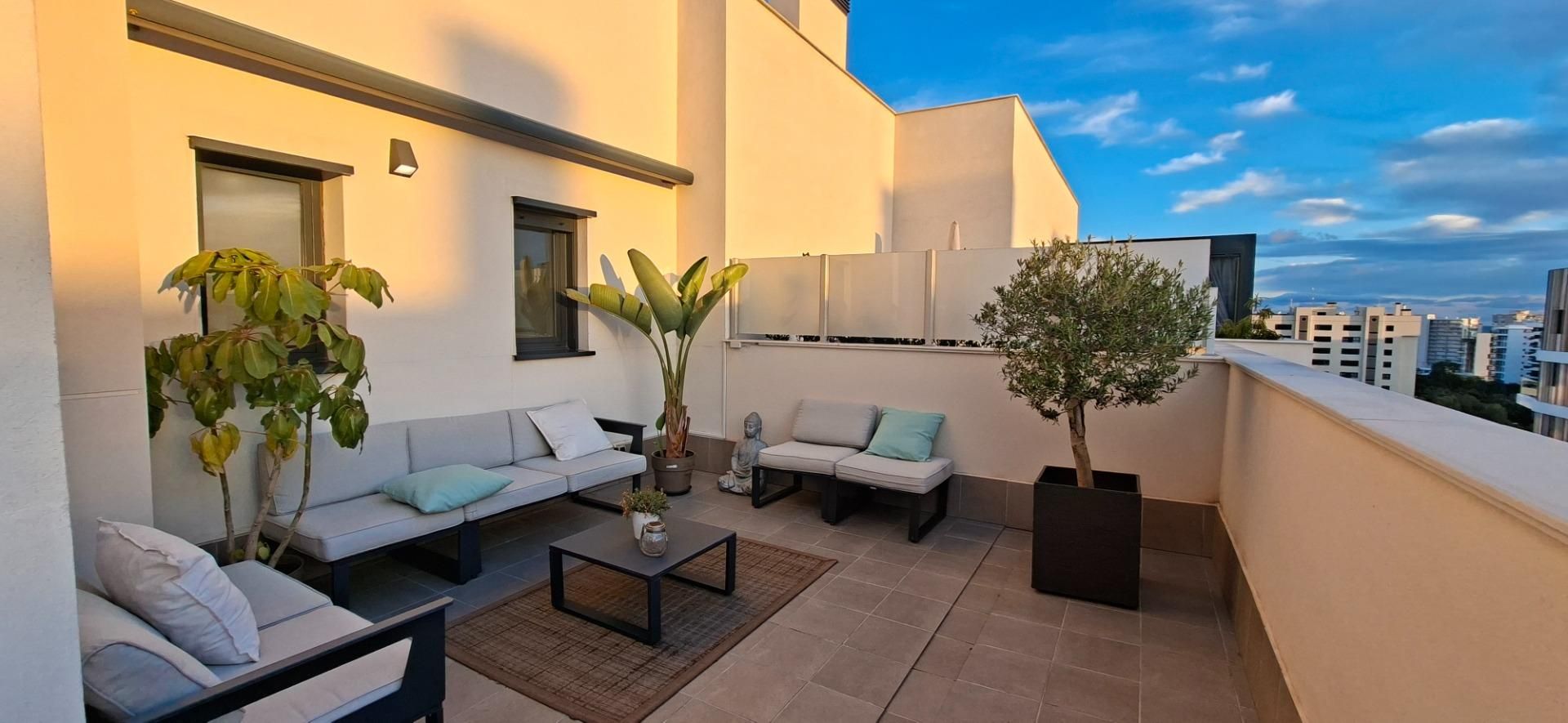 Terrace of Attic for sale in Alicante / Alacant  with Air Conditioner, Private garden and Terrace