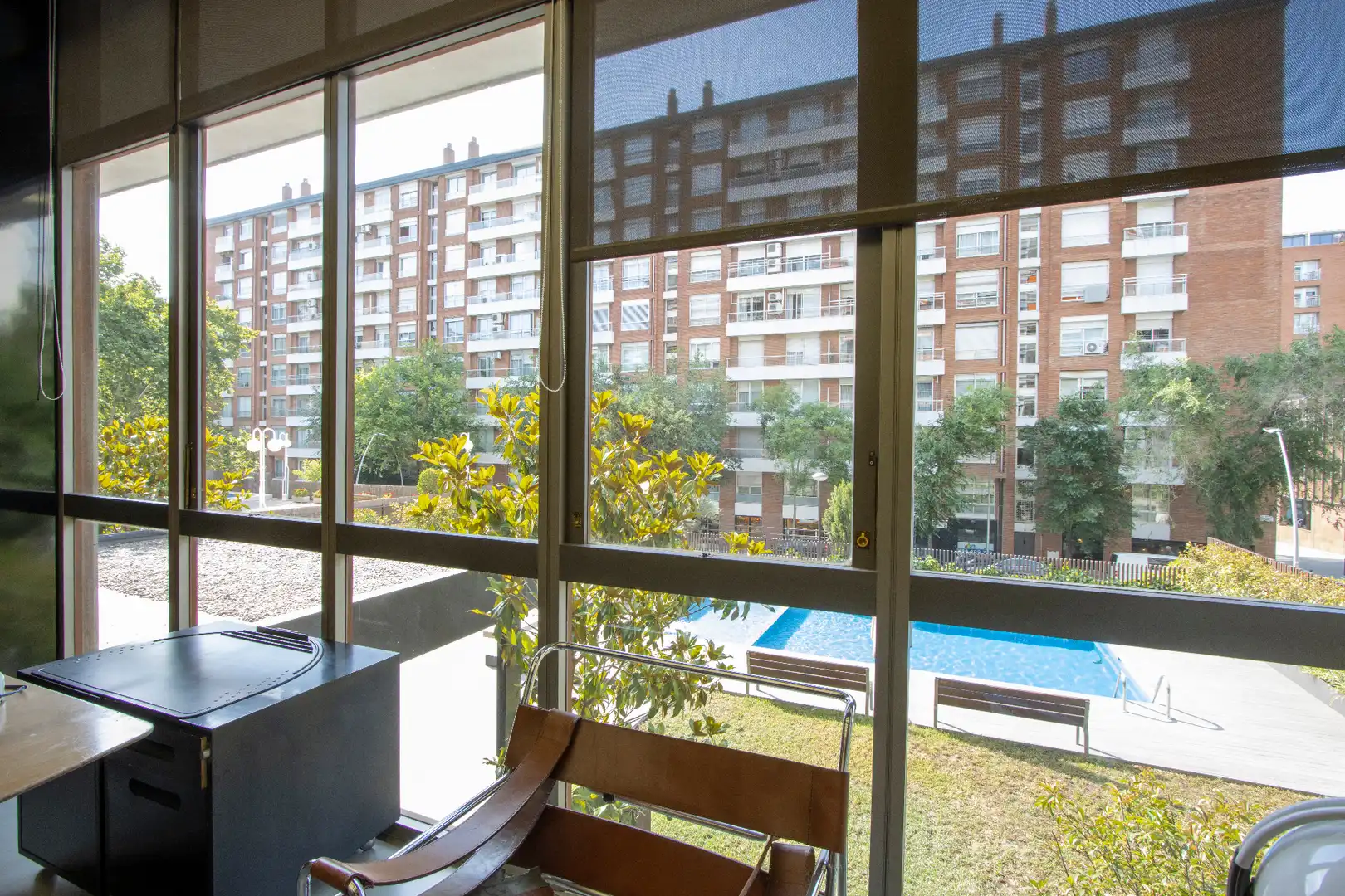 Balcony of Office for rent in Barcelona  with Air Conditioner and Furnished
