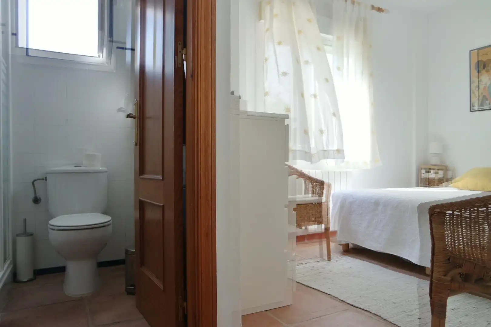 Schlafzimmer von Haus zum Verkauf in Sanlúcar de Barrameda mit Klimaanlage, Heizung und Privatgarten