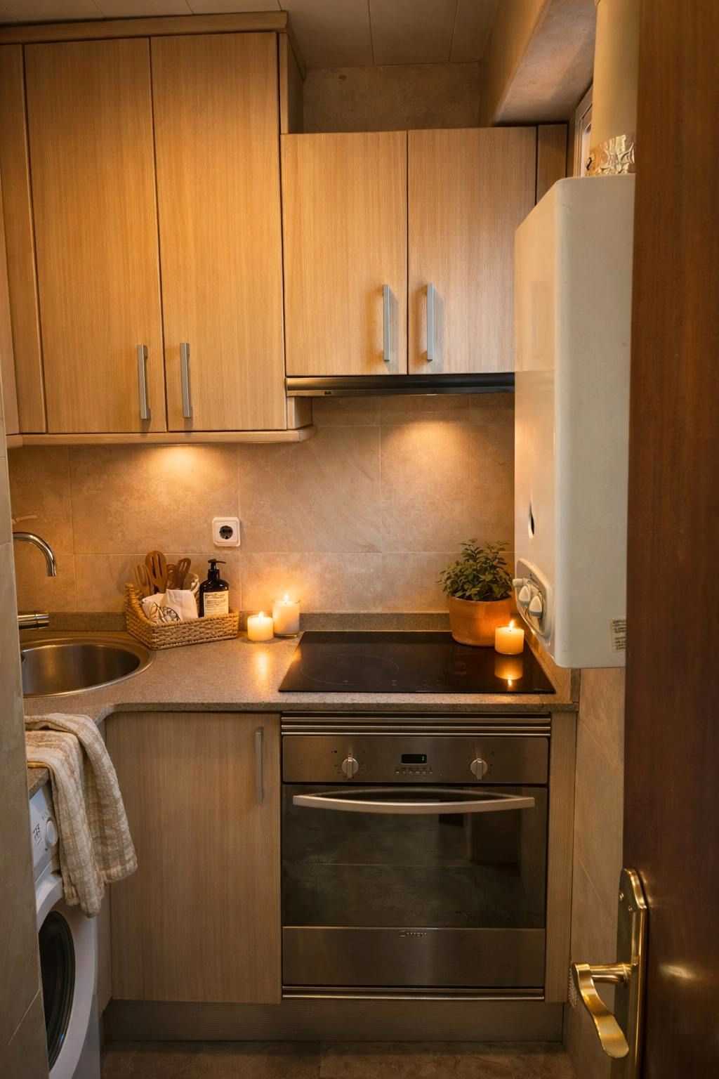 Cocina de Piso de alquiler en  Barcelona Capital con Aire acondicionado, Calefacción y Amueblado