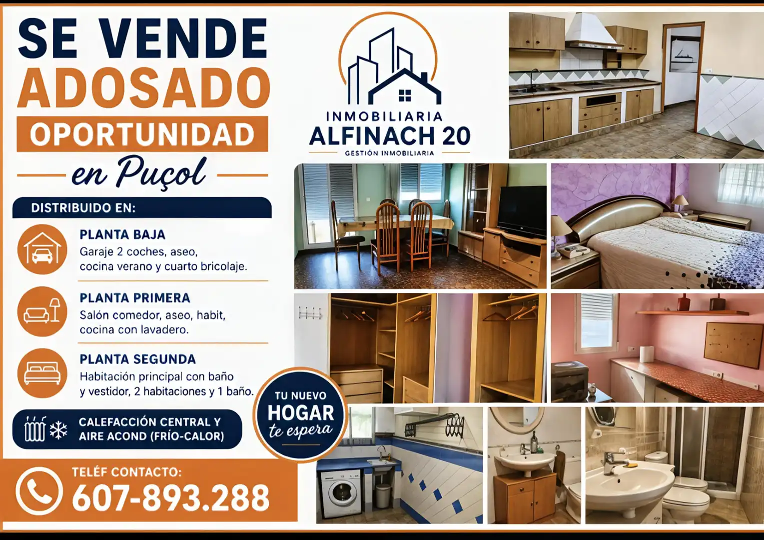 Cocina de Casa adosada en venta en Puçol con Calefacción, Trastero y Horno