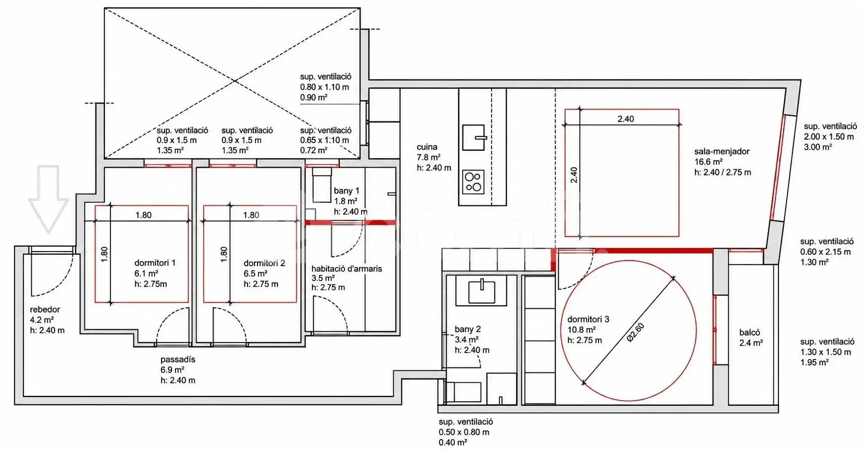 Appartamento con terrazza in vendita a Calle d'Aragó, imagen 17