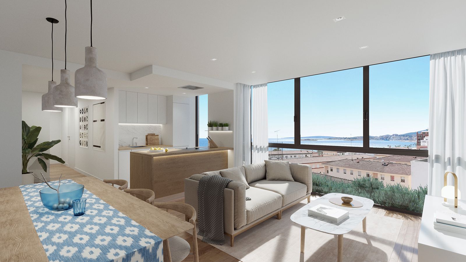Sala d'estar de Planta baixa en venda en  Palma de Mallorca amb Aire condicionat i Piscina comunitària