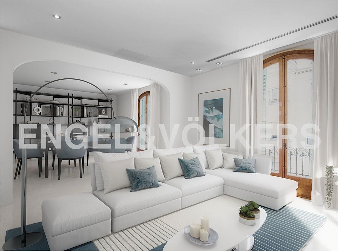 Sala d'estar de Àtic en venda en  Barcelona Capital amb Aire condicionat, Calefacció i Parquet