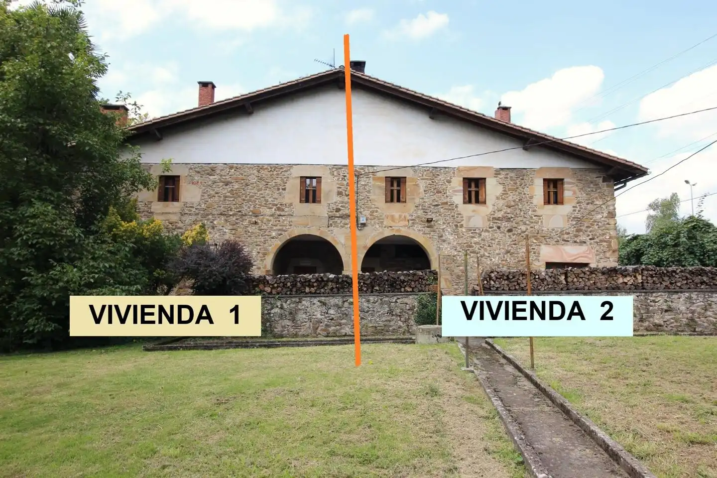 Vista exterior de Finca rústica en venta en Oñati con Calefacción, Jardín privado y Terraza
