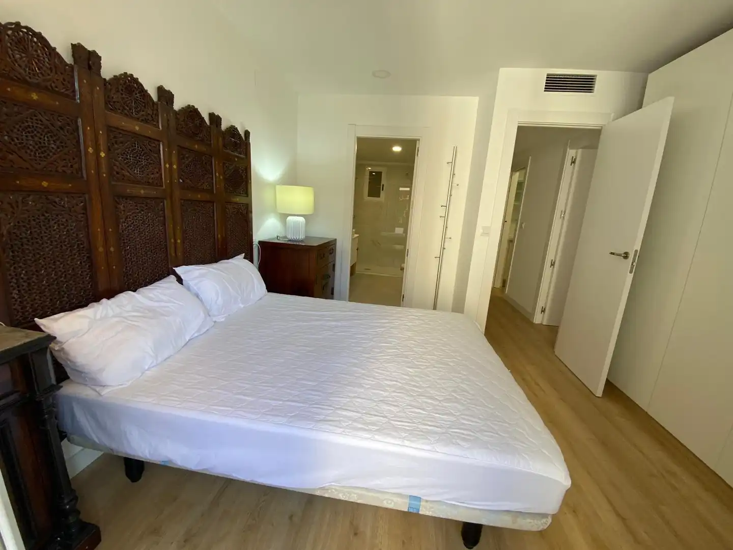 Bedroom of Flat for rent in Albacete  with Air Conditioner, Heating and Parquet flooring