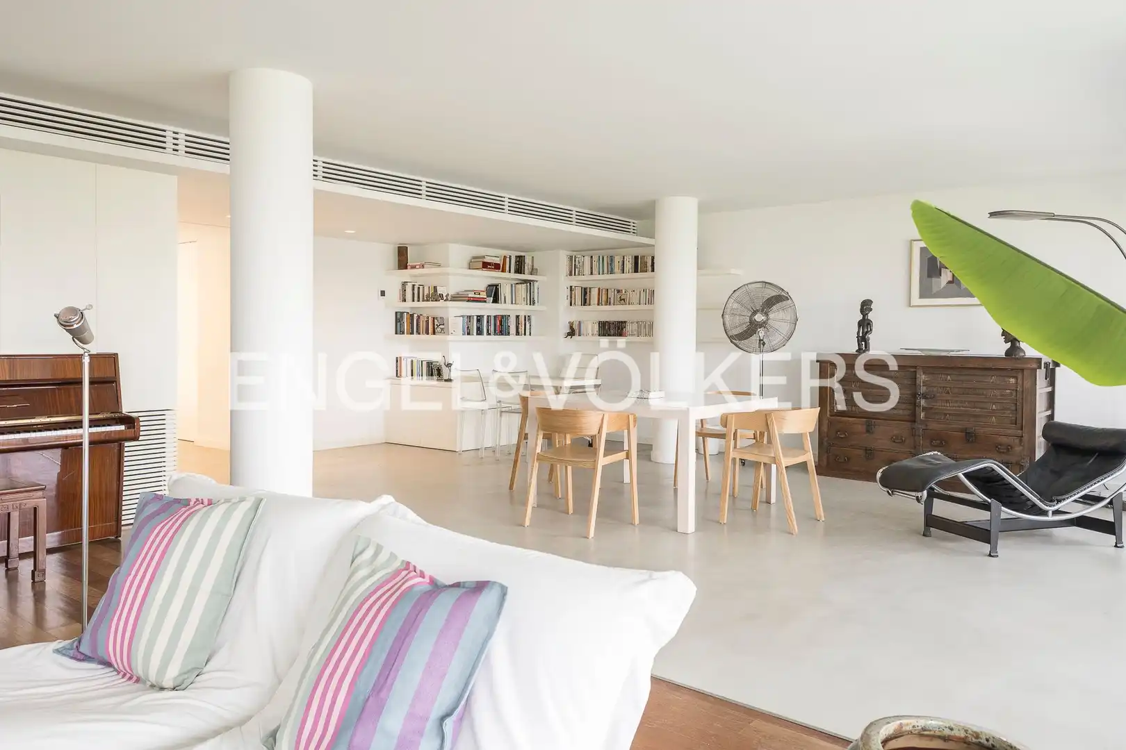 Wohnzimmer von Wohnung zur Miete in Barcelona mit Klimaanlage, Heizung und Parkett