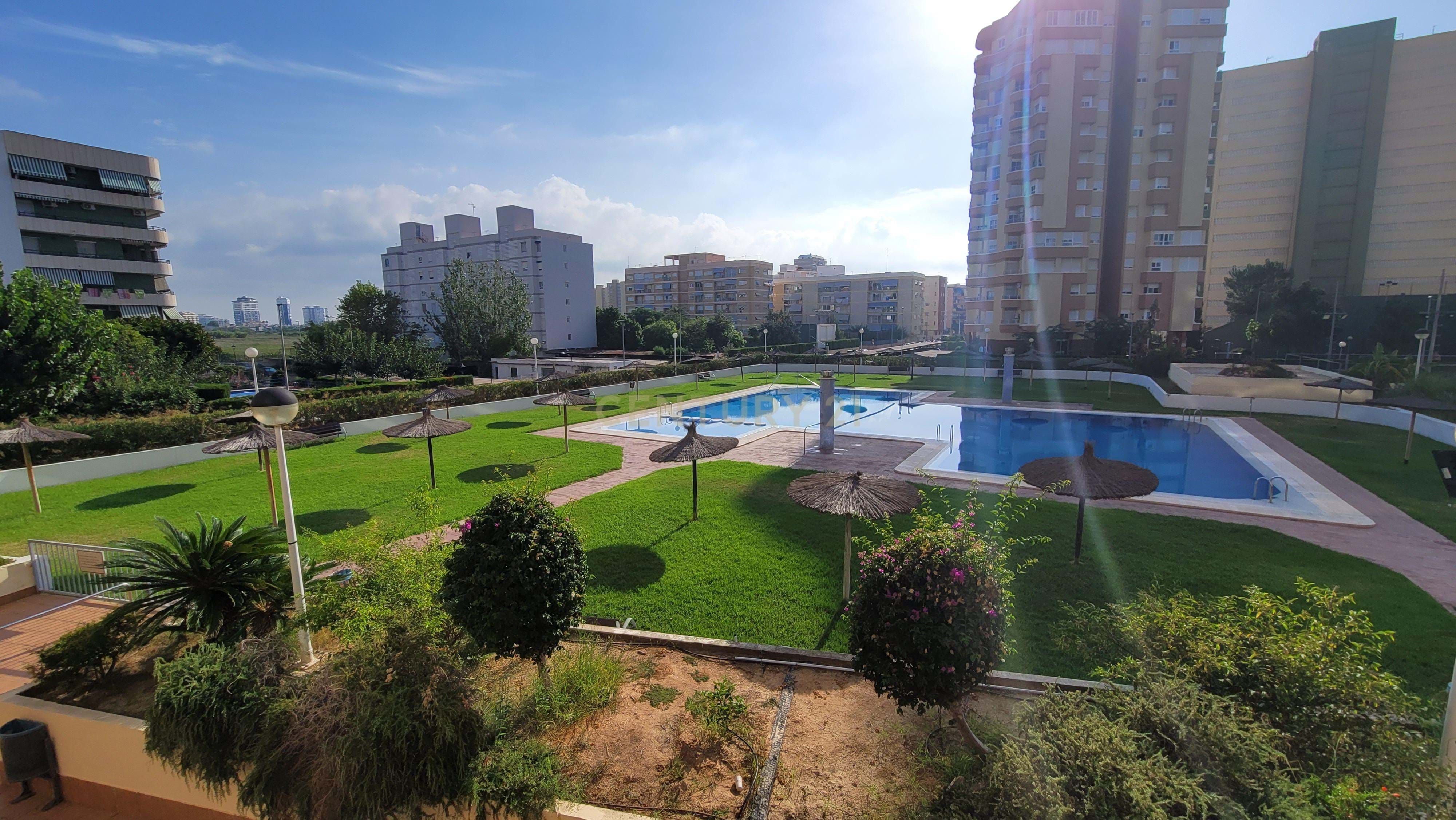 Swimming pool of Flat for sale in La Pobla de Farnals  with Air Conditioner, Terrace and Swimming Pool