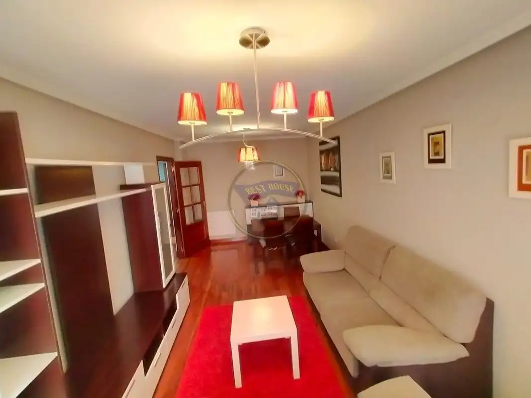 Sala d'estar de Apartament de lloguer en Vigo  amb Calefacció, Parquet i Traster