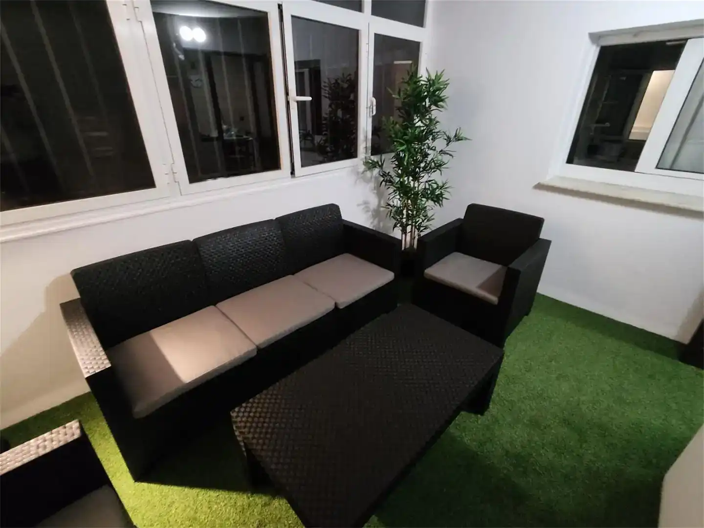 Terraza de Piso para compartir en Gijón  con Amueblado y Balcón