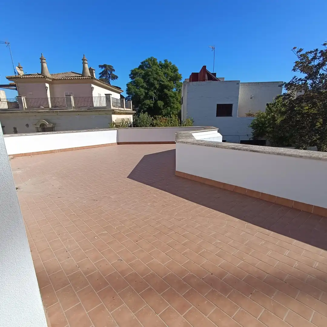 Terrasse von Wohnung zur Miete in Sevilla mit Klimaanlage, Heizung und Privatgarten
