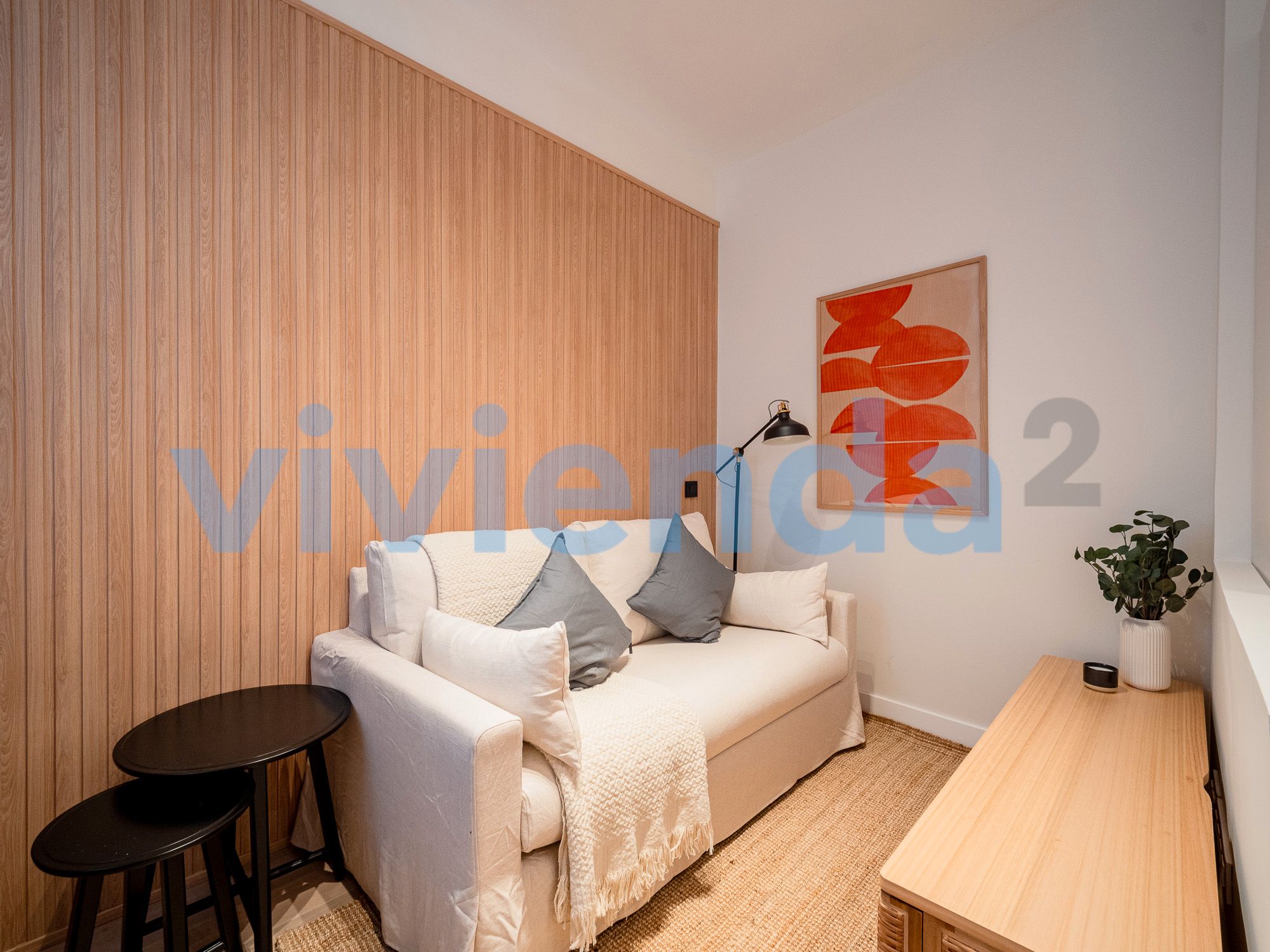 Living room of Flat to rent in  Madrid Capital  with Air Conditioner and Balcony