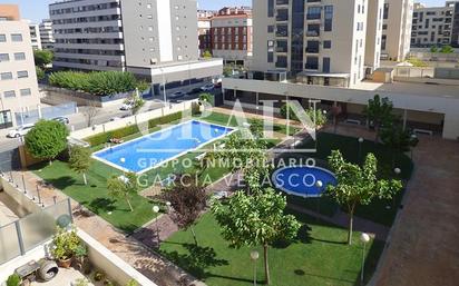 Exterior view of Flat for sale in  Albacete Capital  with Swimming Pool and Balcony