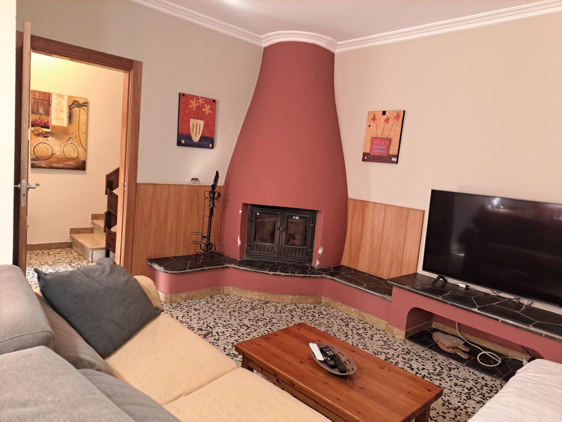 Living room of Single-family semi-detached for sale in Sant Martí de Centelles  with Heating, Terrace and Balcony