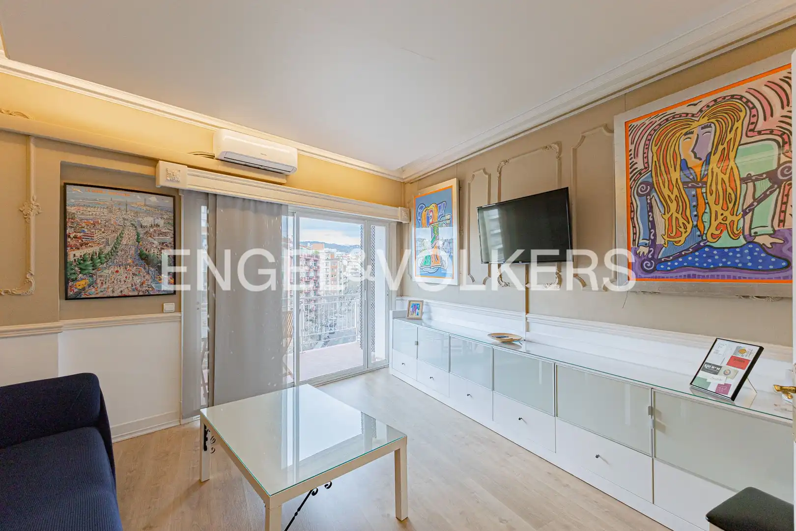 Living room of Flat for sale in Barcelona  with Air Conditioner, Heating and Parquet flooring