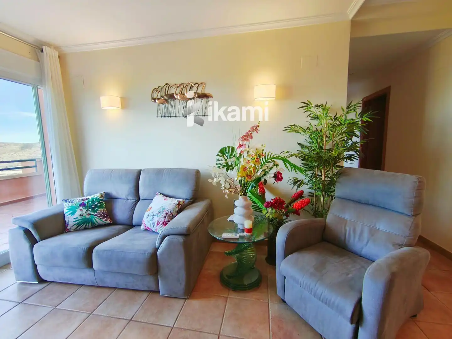 Living room of Flat for sale in Pedreguer  with Air Conditioner, Terrace and Swimming Pool