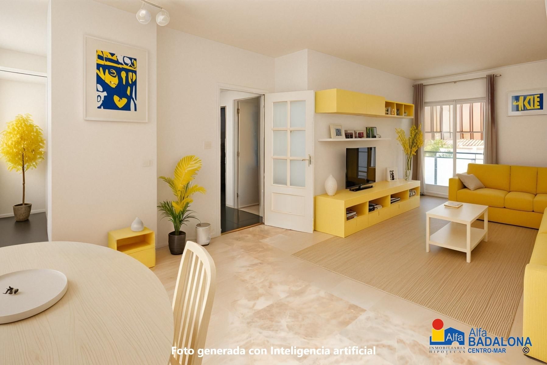 Living room of Flat for sale in Badalona  with Heating and Balcony