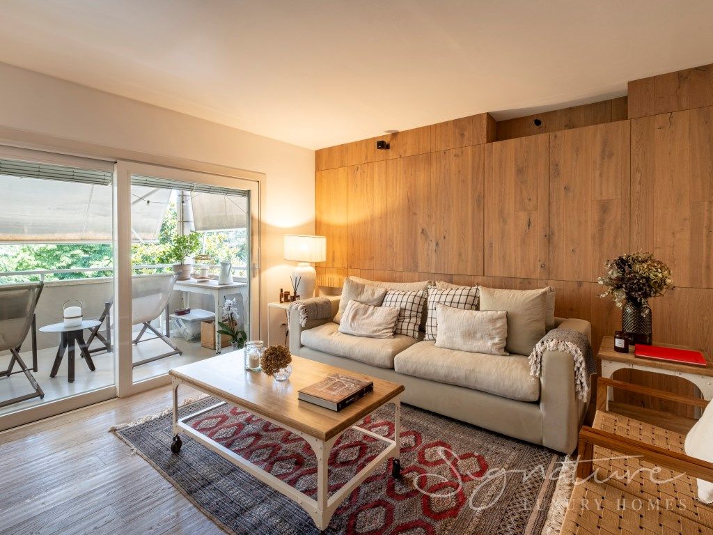 Sala d'estar de Àtic de lloguer en Sant Cugat del Vallès amb Aire condicionat, Calefacció i Terrassa