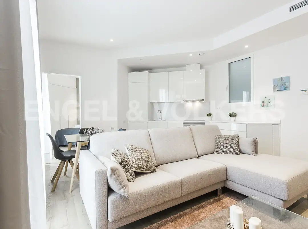 Living room of Flat for rent in Barcelona  with Air Conditioner, Heating and Furnished
