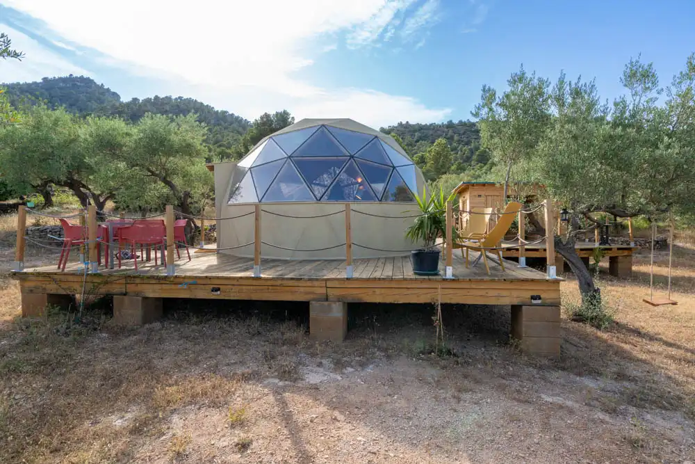 Vista exterior de Finca rústica en venta en Aldover con Jardín privado, Terraza y Amueblado