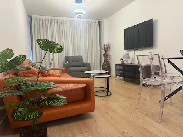 Living room of Flat for rent in Huelva  with Air Conditioner, Heating and Furnished