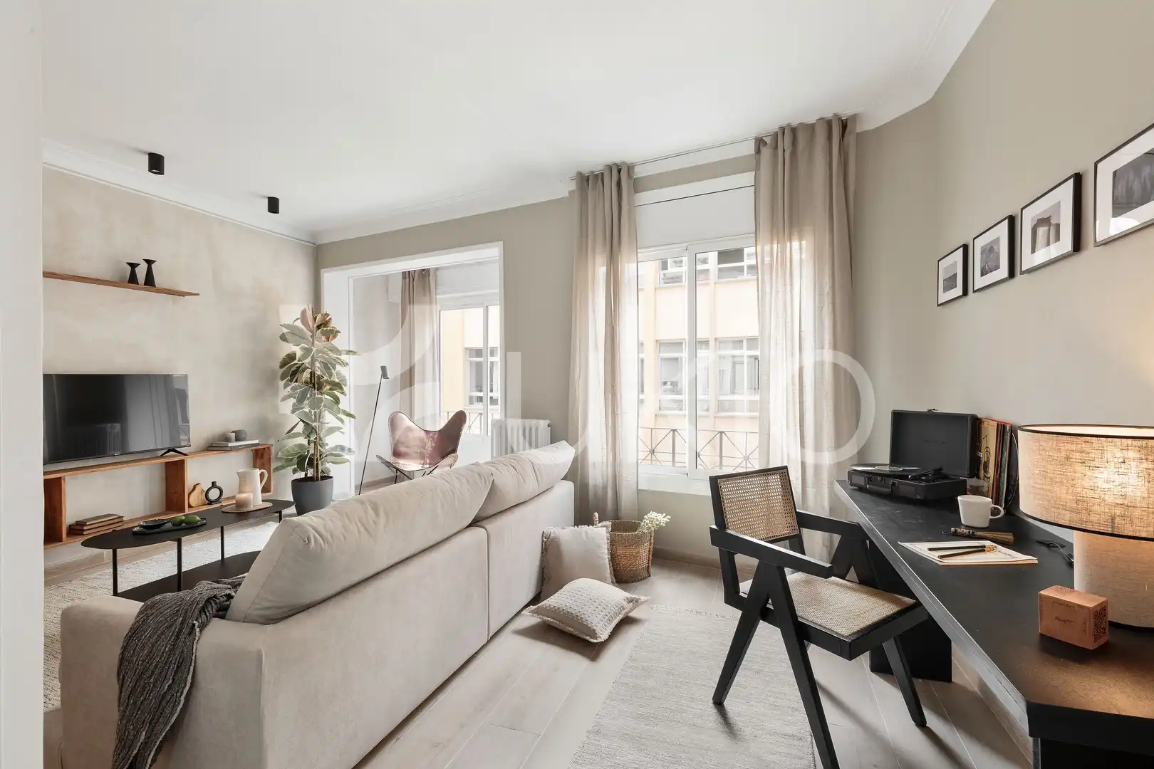 Sala de estar de Apartamento de alquiler en Barcelona con Calefacción, Amueblado y Horno
