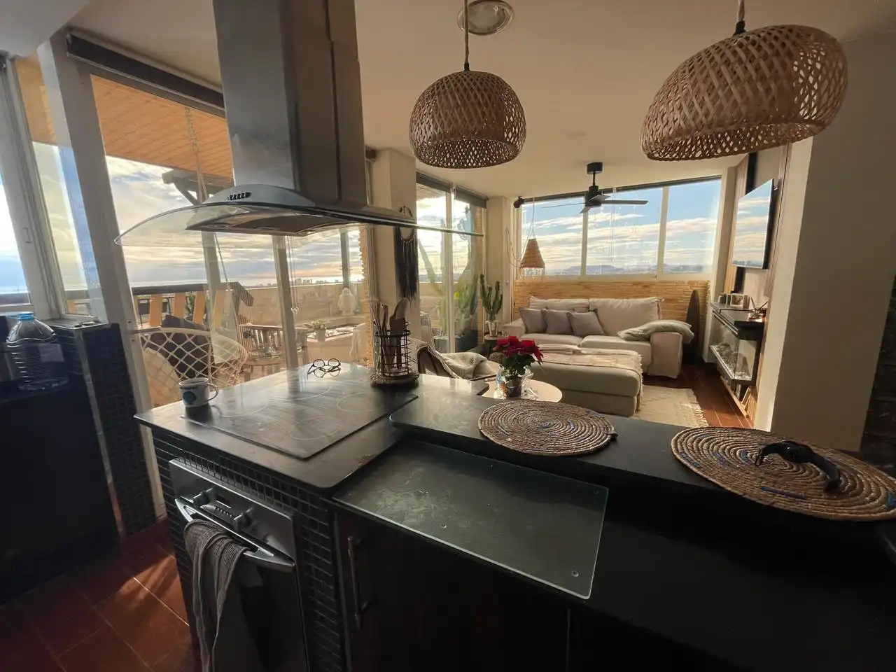 Kitchen of Attic for rent in Mutxamel  with Air Conditioner, Terrace and Furnished