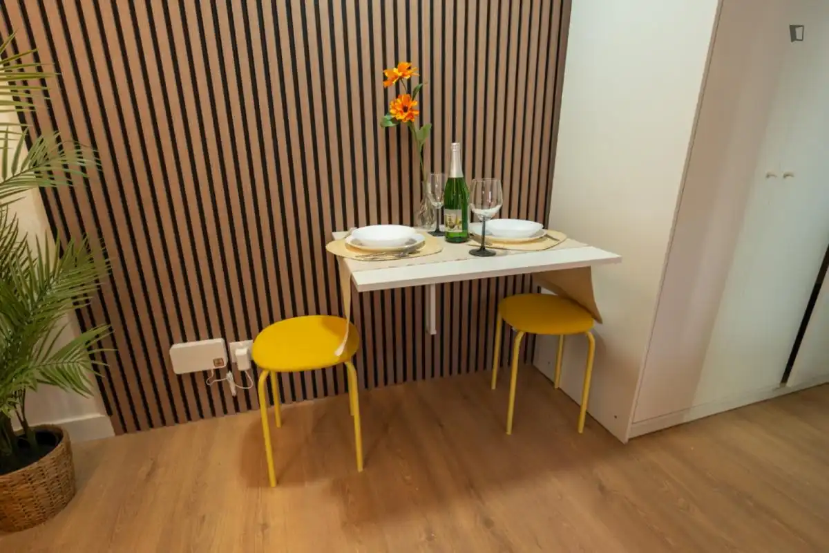 Esszimmer von Wohnung zur Miete in Madrid mit Klimaanlage, Möbliert und Waschmaschine