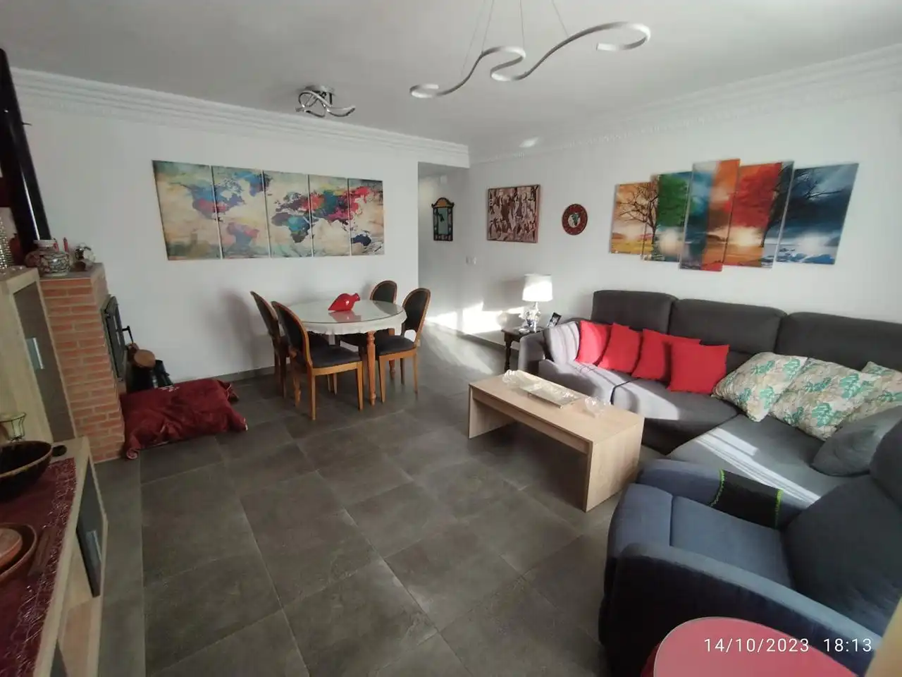Sala de estar de Casa o chalet en venta en Alagón del Río con Aire acondicionado