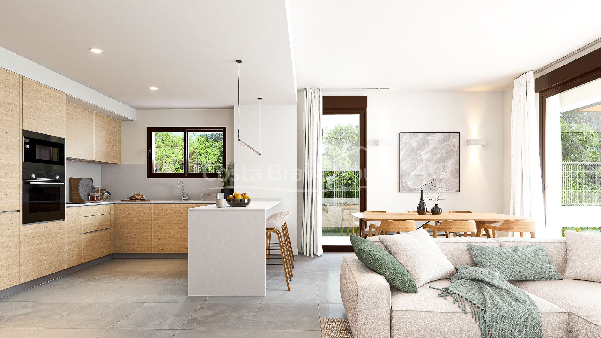 Sala de estar de Casa adosada en venta en Begur con Aire acondicionado, Calefacción y Jardín privado