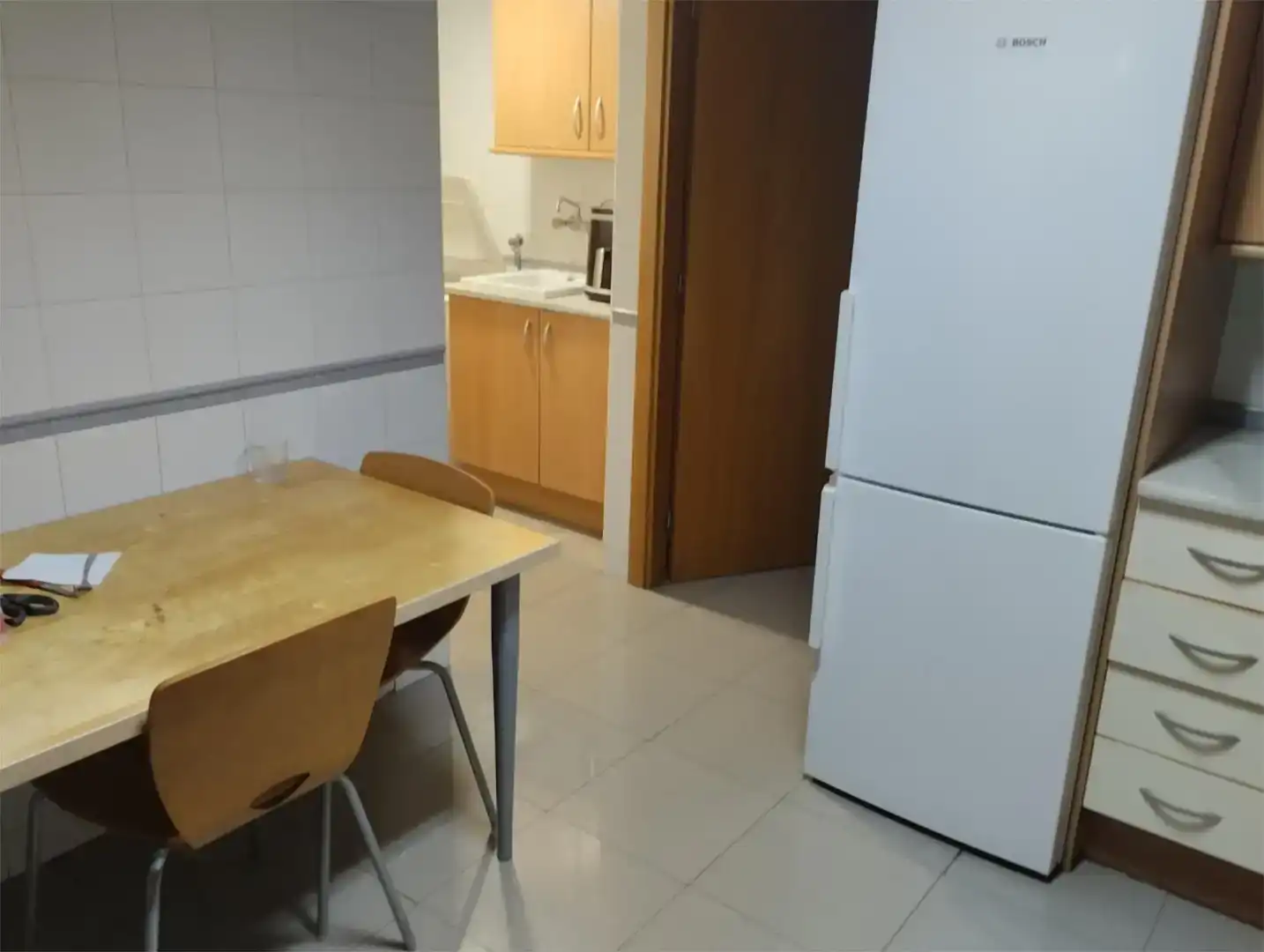 Küche von Wohnung zur untervermieten in Sabadell mit Klimaanlage, Parkett und Möbliert