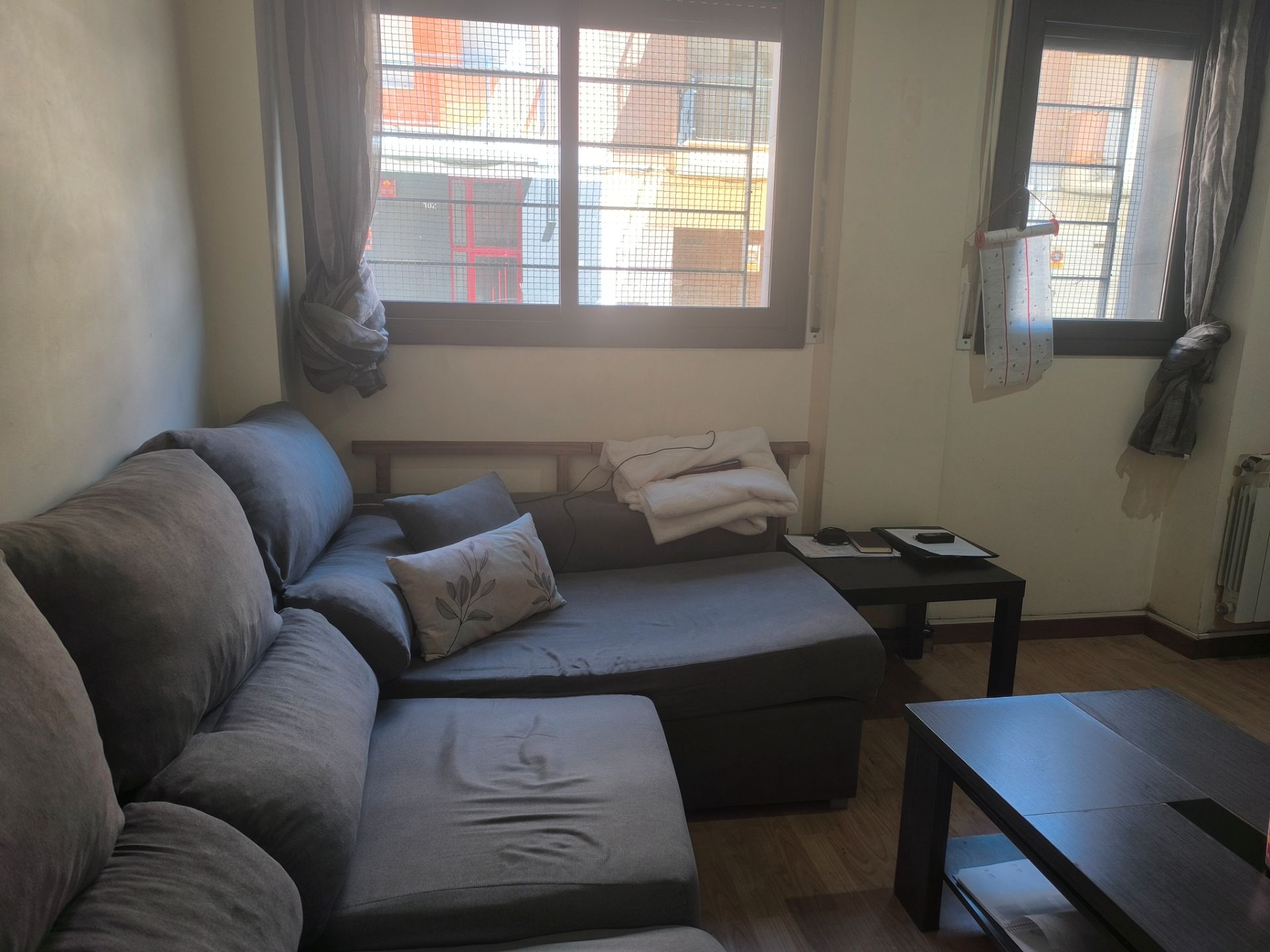 Sala d'estar de Loft en venda en Terrassa amb Calefacció, Parquet i Moblat