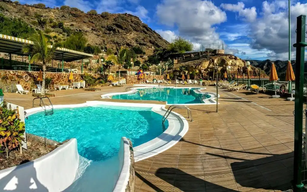 Schwimmbecken von Dachboden zur Miete in Mogán mit Terrasse, Möbliert und Gemeinschaftspool