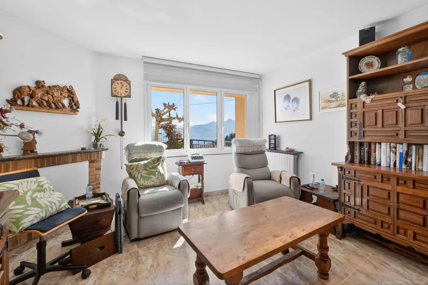 Sala de estar de Casa adosada en venta en Sant Hilari Sacalm con Aire acondicionado y Calefacción