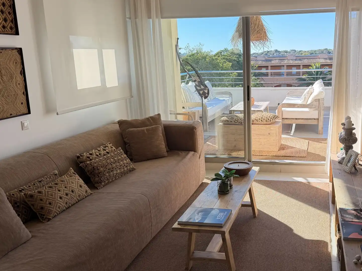 Sala d'estar de Apartament en venda en Sant Josep de sa Talaia amb Aire condicionat, Calefacció i Terrassa