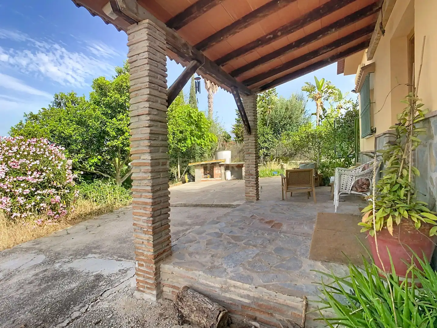 Terraza de Finca rústica en venta en Alhaurín El Grande con Aire acondicionado, Jardín privado y Trastero