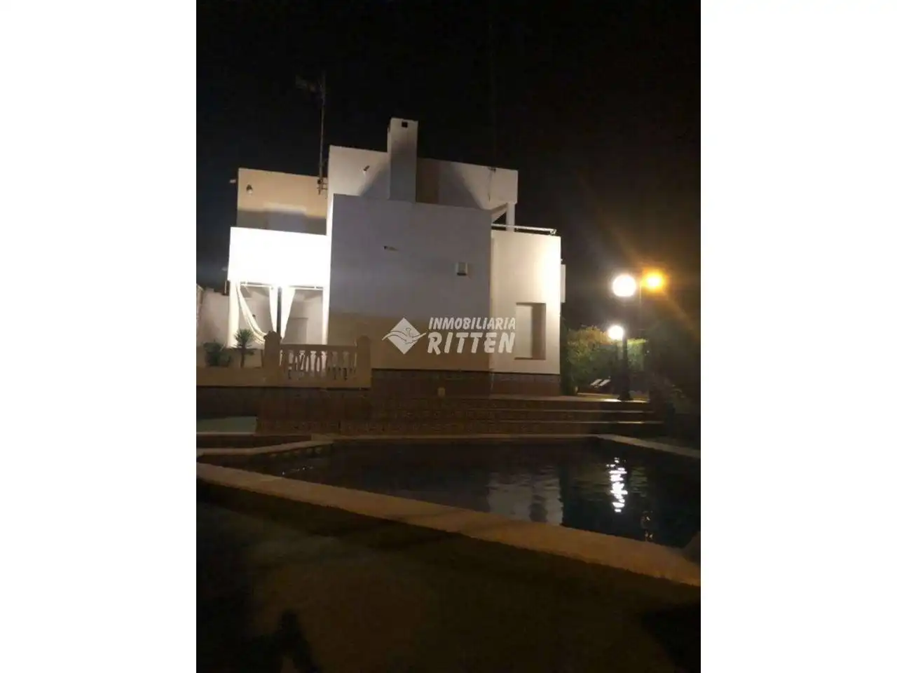 Vista exterior de Casa o chalet en venta en Cartagena con Jardín privado, Terraza y Piscina
