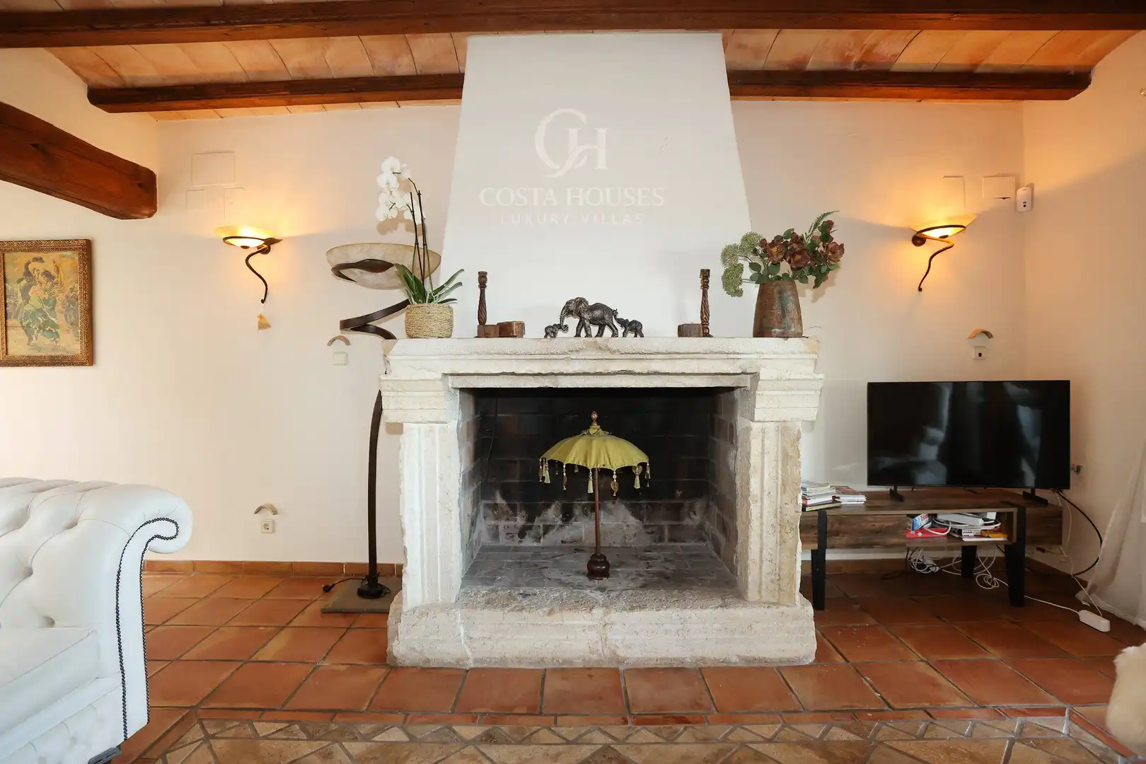 Sala d'estar de Casa o xalet en venda en Benissa amb Aire condicionat, Jardí privat i Terrassa