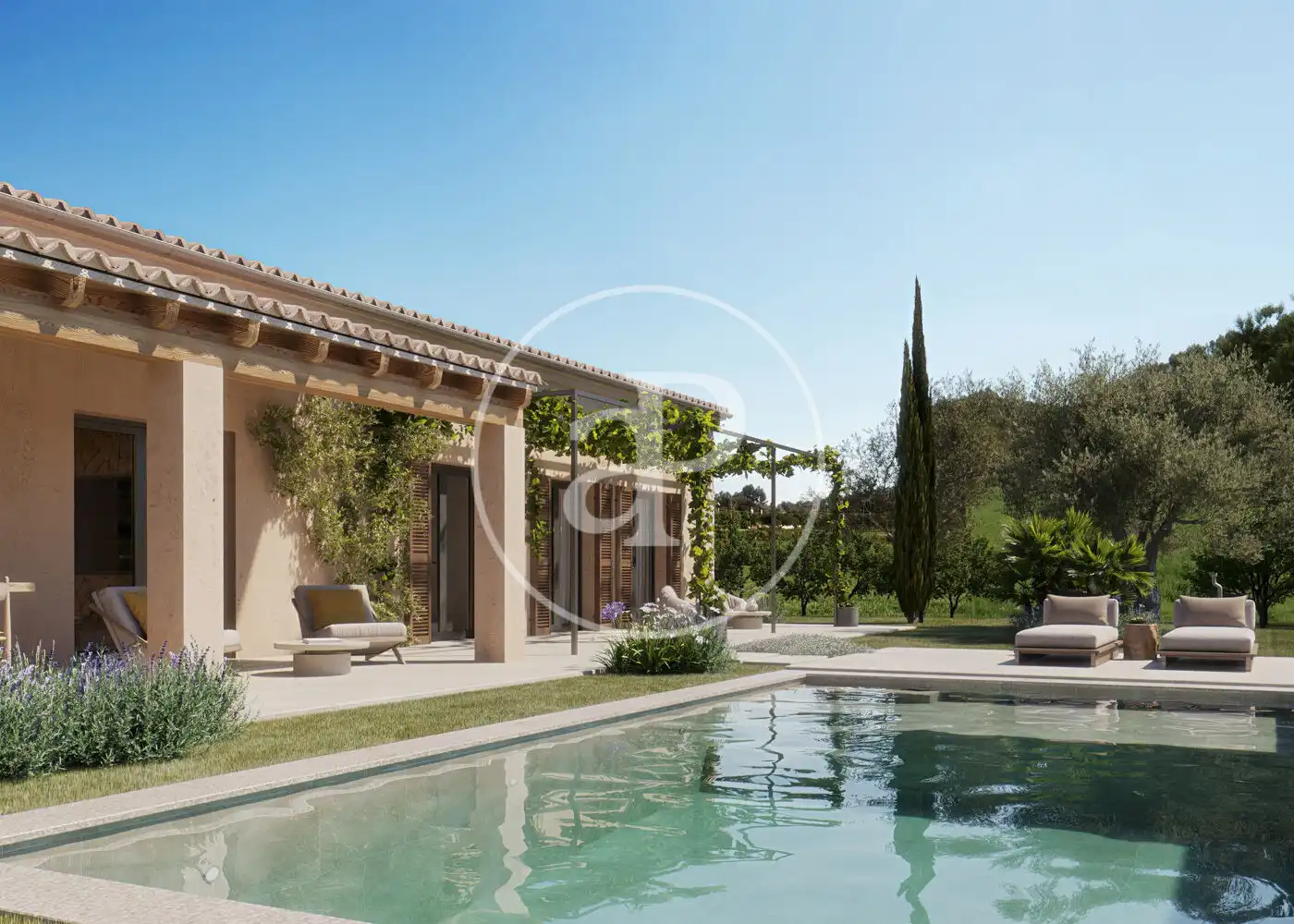 Garden of Houses for sale in Sant Joan  with Air Conditioner, Heating and Private garden