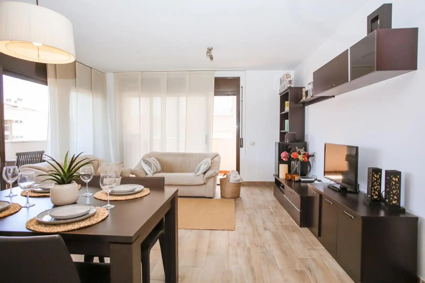 Sala d'estar de Pis en venda en Lloret de Mar amb Calefacció, Jardí privat i Piscina