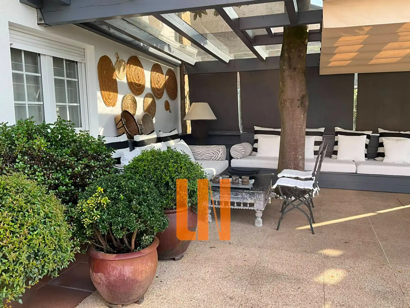 Terrassa de Casa o xalet en venda en O Grove   amb Aire condicionat, Calefacció i Jardí privat