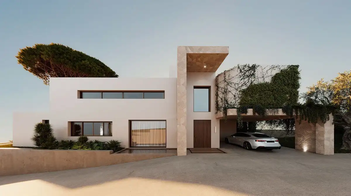 Exterior view of Houses for sale in Estepona  with Air Conditioner, Private garden and Terrace