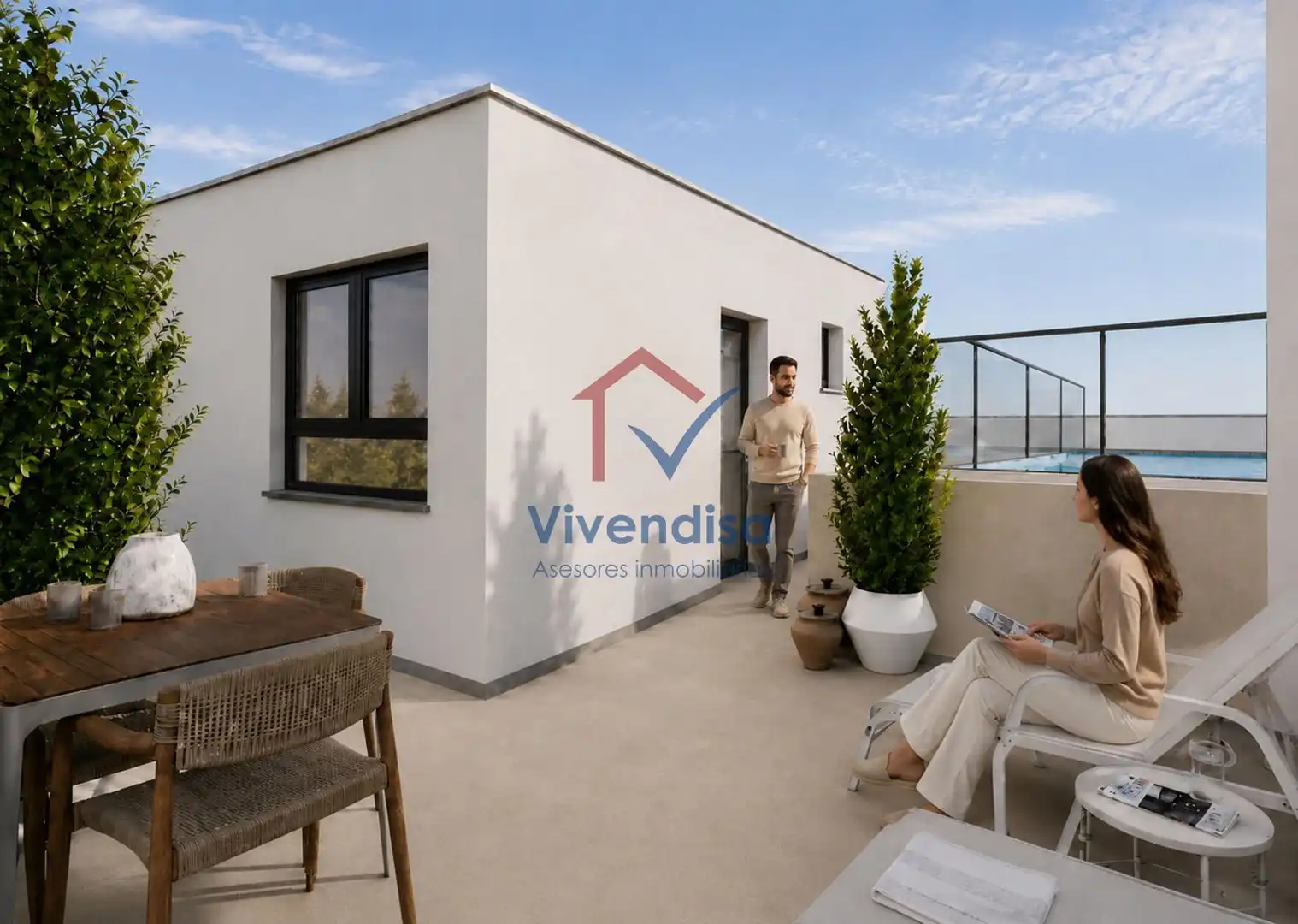 Terraza de Casa adosada en venta en Guadalajara con Calefacción, Jardín privado y Terraza