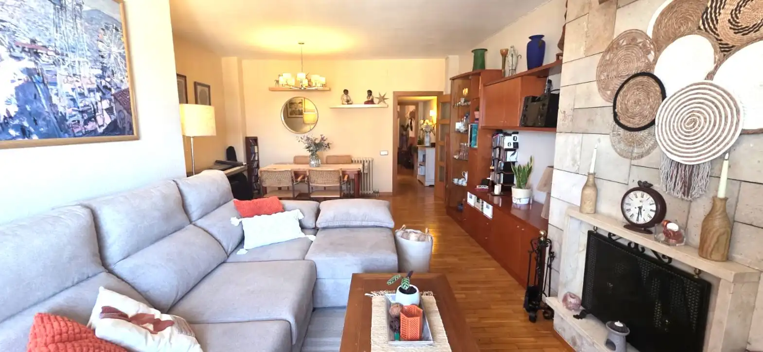 Sala d'estar de Àtic en venda en Eixample