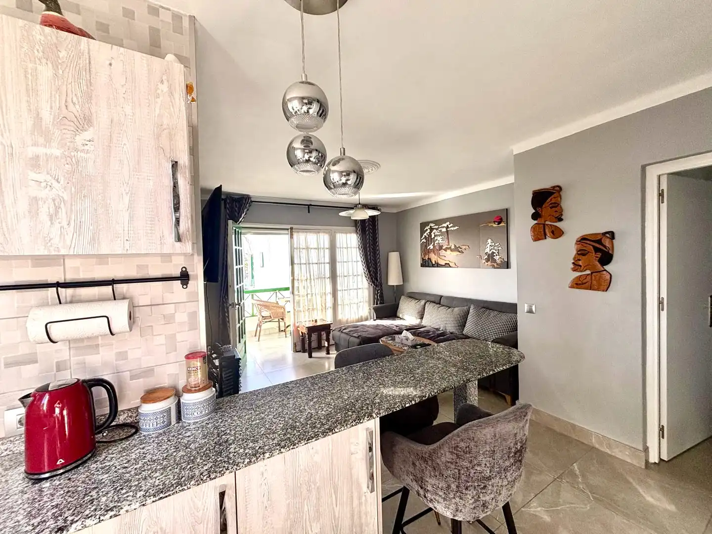 Cocina de Apartamento en venta en Tías con Terraza, Amueblado y Piscina comunitaria