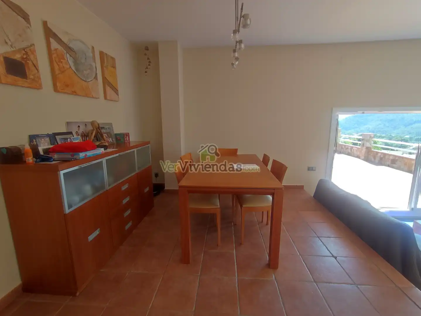 Menjador de Casa o xalet en venda en Vallirana amb Calefacció, Jardí privat i Terrassa